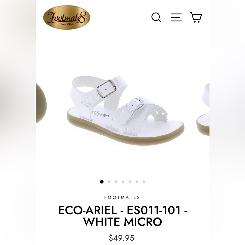 FootMates Classic Ariel White Leather Sandals